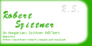 robert szittner business card
